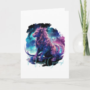 Creëer Je eigen mythische Chimera Fantasy Creature Kaart