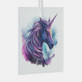Creëer Je eigen mythische Paarse eenhoorn Glas Ornament (Voorkant Rechts)
