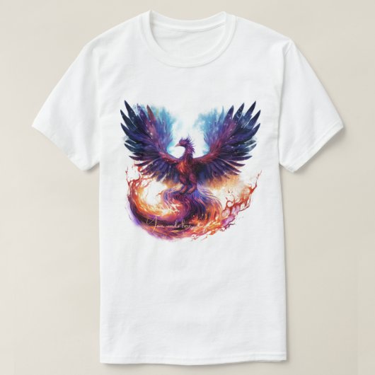 Creëer Je Eigen Mythische Phoenix Vuurvogel T-shirt (Design voorkant)