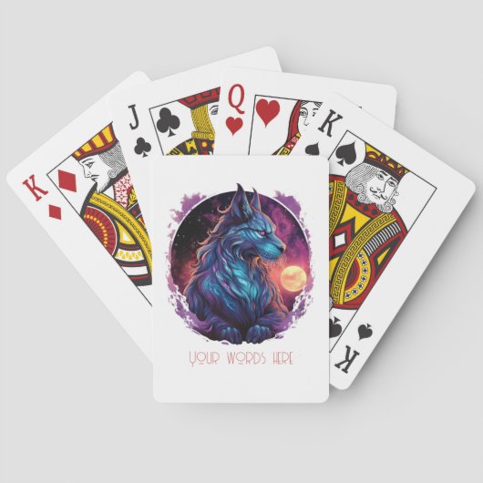 Creëer Je eigen mythische Sith Wild Cat Pokerkaarten (Achterkant)