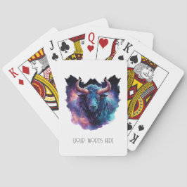 Creëer je eigen mythologische Minotaurus stier Pokerkaarten