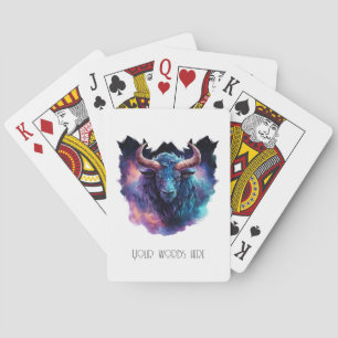 Creëer je eigen mythologische Minotaurus stier Pokerkaarten