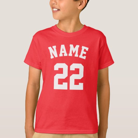 Creëer Je eigen naam nummer Sports Jersey Kinder T T-shirt (Voorkant)