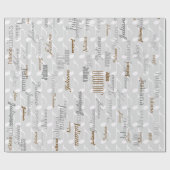 creëer je eigen naampatroon. muzieknoten cadeaupapier (Vlak)