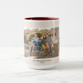 Creëer Je eigen ontbijtbrodfamilie kerstfoto Mok (Midden)