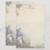 Creëer Je Eigen Oude Dwergentuin Kantoor Briefpapi Briefpapier (Voorkant / Achterkant)