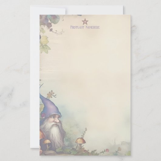 Creëer Je Eigen Oude Dwergentuin Kantoor Briefpapi Briefpapier (Voorkant)