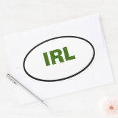 Creëer Je eigen ovale Zazzle Sticker met een rand (Envelop)