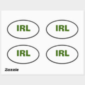Creëer Je eigen ovale Zazzle Sticker met een rand (Vel)