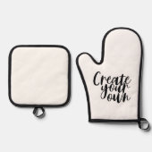 Creëer je eigen Oven Mitt Ovenwant & Pannenlap Set (Voorkant)