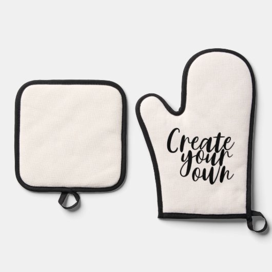 Creëer je eigen Oven Mitt Ovenwant & Pannenlap Set (Voorkant)