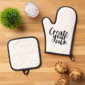 Creëer je eigen Oven Mitt Ovenwant & Pannenlap Set (Top down)