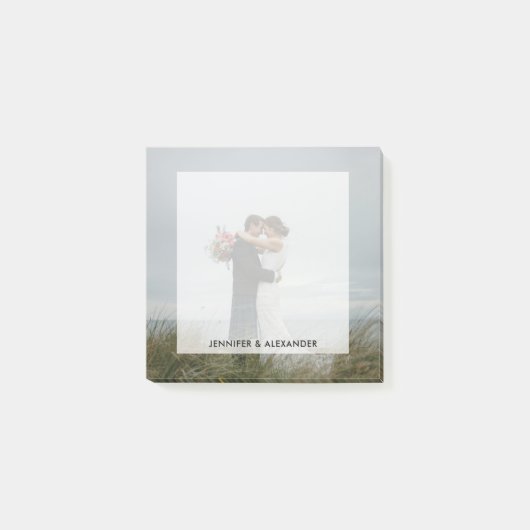 Creëer je eigen paar newlyweds trouwfoto post-it® notes (Voorkant)