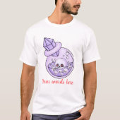 Creëer Je eigen Paarse Chibi Skull Love Potion T-shirt (Voorkant)