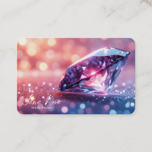 Creëer je eigen Paarse diamant Visitekaartje (Voorkant)