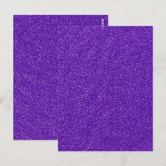 Creëer Je eigen Paarse glitter Briefkaart (Voorkant / Achterkant)