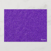 Creëer Je eigen Paarse glitter Briefkaart (Achterkant)
