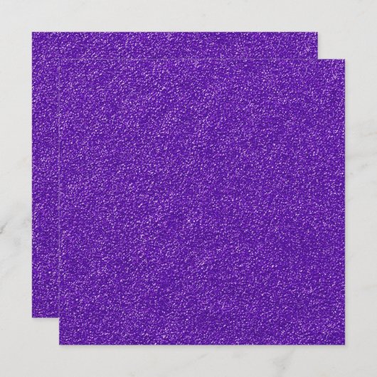 Creëer Je eigen Paarse glitter Feestdagenkaart (Voorkant / Achterkant)