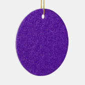 Creëer Je eigen Paarse glitter Keramisch Ornament (Rechts)
