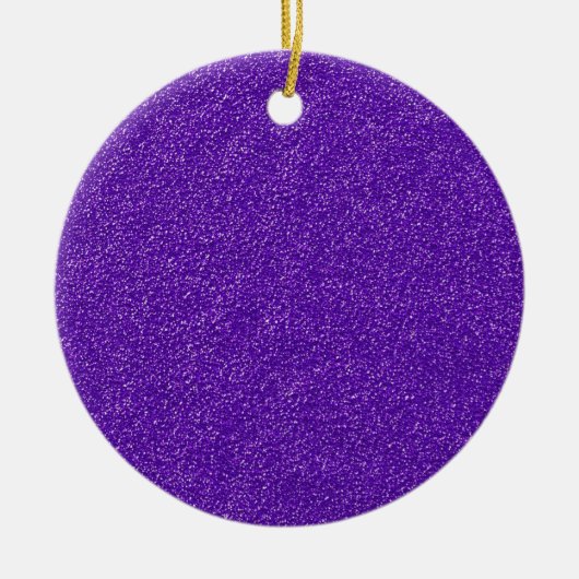 Creëer Je eigen Paarse glitter Keramisch Ornament (Voorkant)