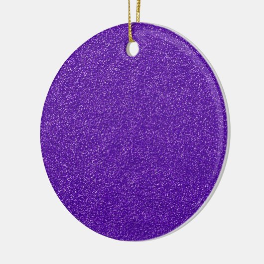 Creëer Je eigen Paarse glitter Keramisch Ornament (Links)