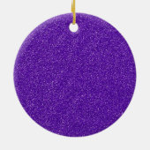 Creëer Je eigen Paarse glitter Keramisch Ornament (Achterkant)