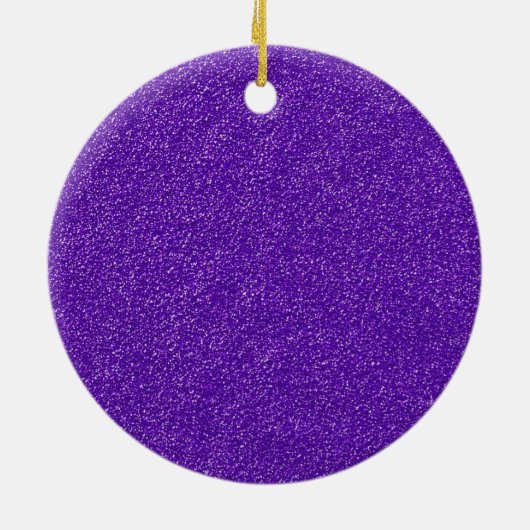 Creëer Je eigen Paarse glitter Keramisch Ornament (Achterkant)