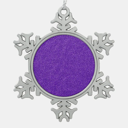 Creëer Je eigen Paarse glitter Tin Sneeuwvlok Ornament (Voorkant)