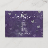 Creëer je eigen Paarse harten Bokeh Advieskaart (Voorkant)