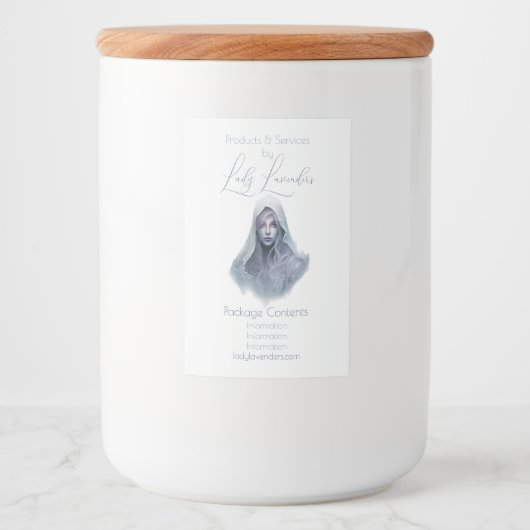 Creëer Je eigen Paarse heks apotheek label Voedselcontainer Etiket (Voorkant)