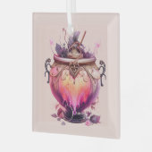Creëer Je eigen Paarse heks Glas Ornament (Voorkant links)