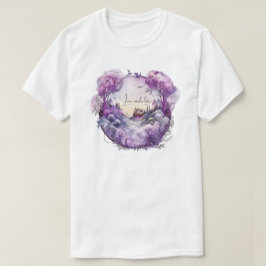 Creëer Je Eigen Paarse Magische Kasteel Landschap T-shirt