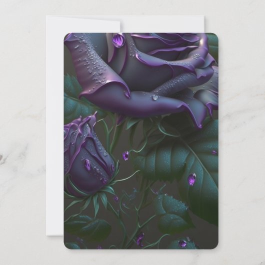 Creëer je eigen Paarse Roos close-up Kaart (Achterkant)