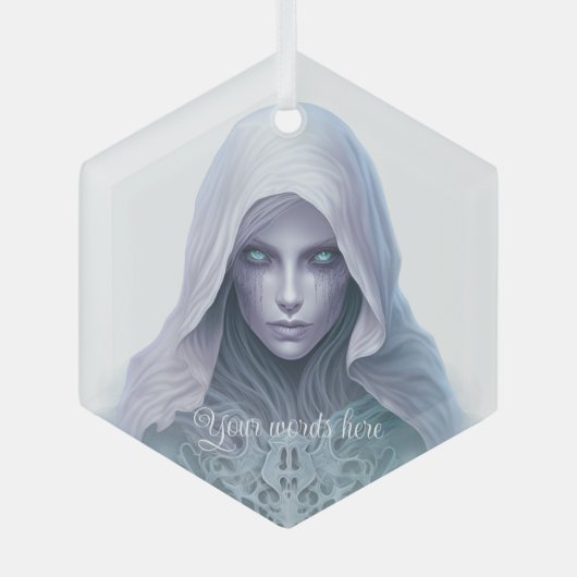 Creëer Je eigen Paarse Seer Witch Glas Ornament (Voorkant)