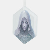 Creëer Je eigen Paarse Seer Witch Glas Ornament (Voorkant links)
