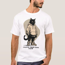 Creëer Je Eigen Pad – Motiverende Streetwear Kat