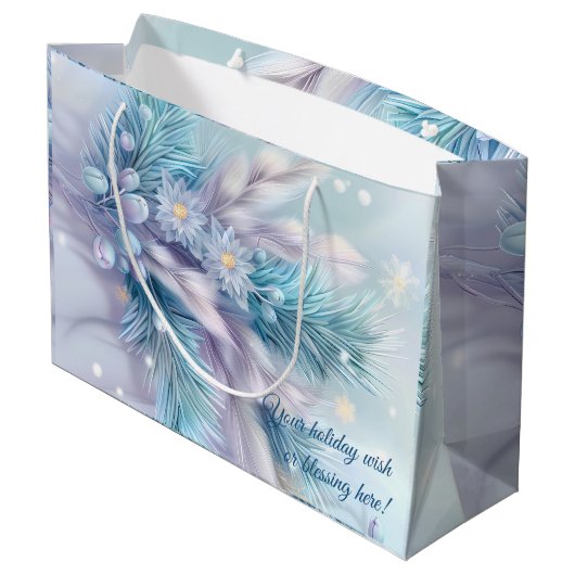 Creëer Je eigen pampas dennenbessen kerst Groot Cadeauzakje (Achterkant Gekanteld)