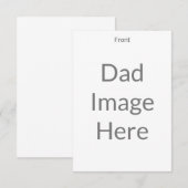 Creëer Je eigen papa foto voor en achter Bedankkaart (Voorkant / Achterkant)