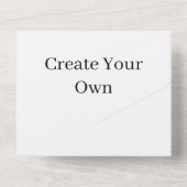 Creëer je eigen partij RSVP White I All In One Uitnodiging (Achterkant)