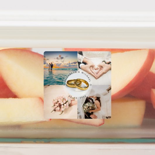 Creëer Je eigen Passen getrouwd bruiloft Foto Coll Labels (Aangebracht)
