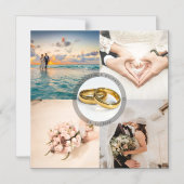 Creëer Je eigen Passen getrouwd bruiloft Foto Coll Magnetische Uitnodiging (Voorkant)