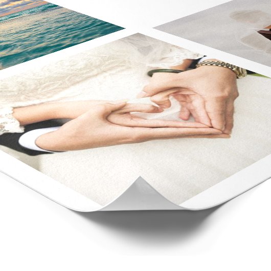 Creëer Je eigen Passen getrouwd bruiloft foto Poster (Hoek)