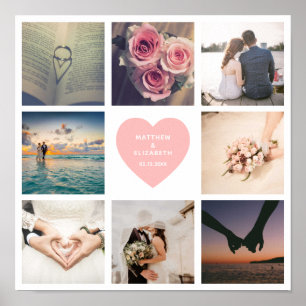 Creëer Je eigen Passen getrouwd bruiloft foto Poster