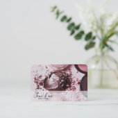 Creëer je eigen pastel roze verpletterde make-up visitekaartje (Staand voorkant)