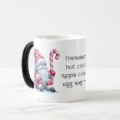 Creëer Je eigen pepermunt kerstman Magische Mok (Voorkant links)