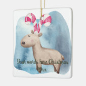 Creëer Je eigen pepermunt rendier kerst Keramisch Ornament (Links)