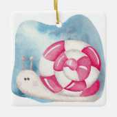 Creëer Je eigen pepermunt Snoep slak kerst Keramisch Ornament (Voorkant)