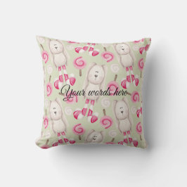 Creëer Je eigen pepermuntkonijnen Kerstmis Kussen