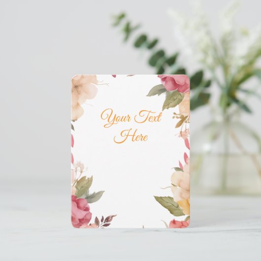 Creëer Je eigen personaliseren Bedankkaart (Staand voorkant)