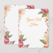 Creëer Je eigen personaliseren Bedankkaart (Voorkant / Achterkant)